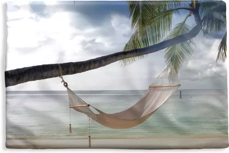 PillowMonkey Kussenhoes 50x30 cm Palmboom Hangmat Strand Katoen Polyester Voor Binnen