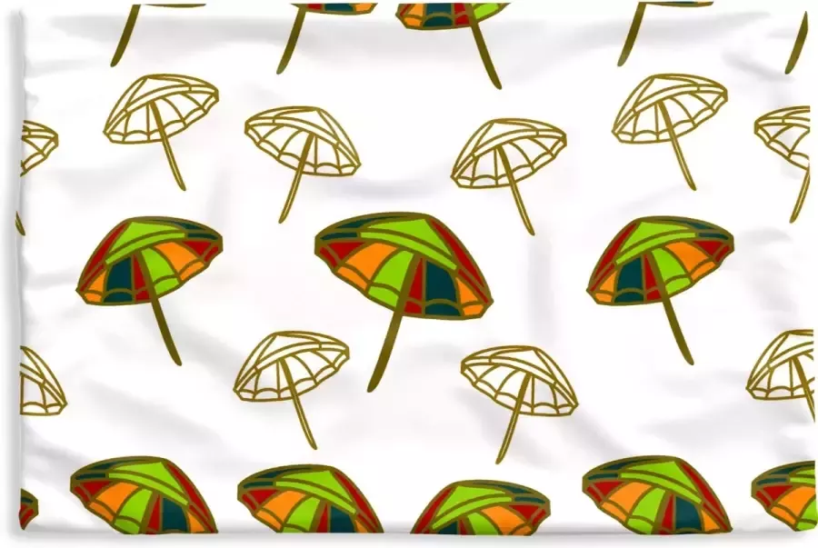 PillowMonkey Kussenhoes 50x30 cm Parasol Patronen Strand Katoen Polyester Voor Binnen