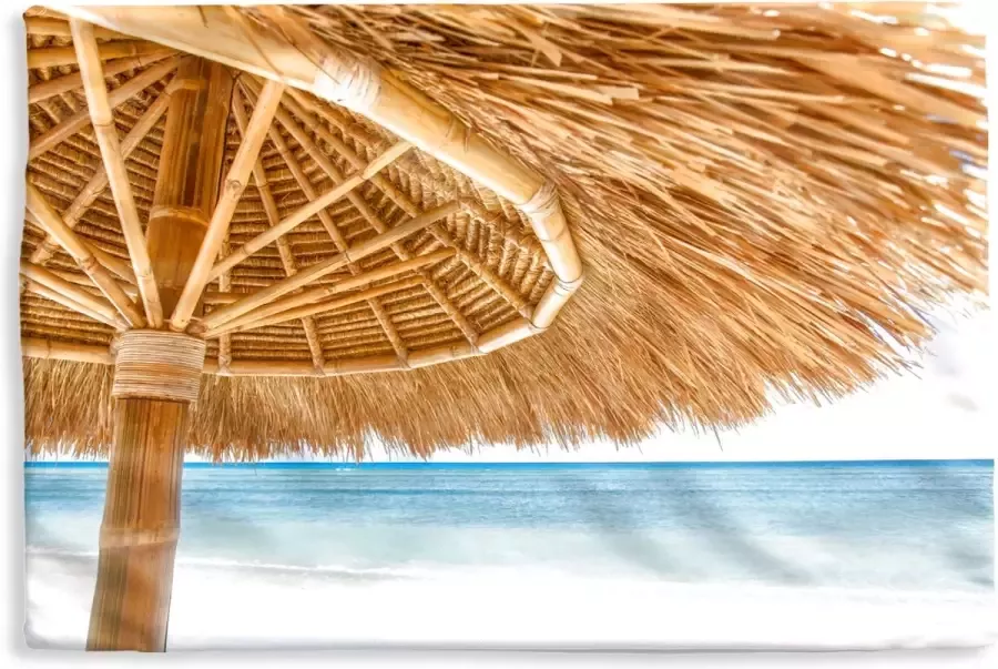 PillowMonkey Kussenhoes 50x30 cm Parasol Strand Zee Tropisch Katoen Polyester Voor Binnen