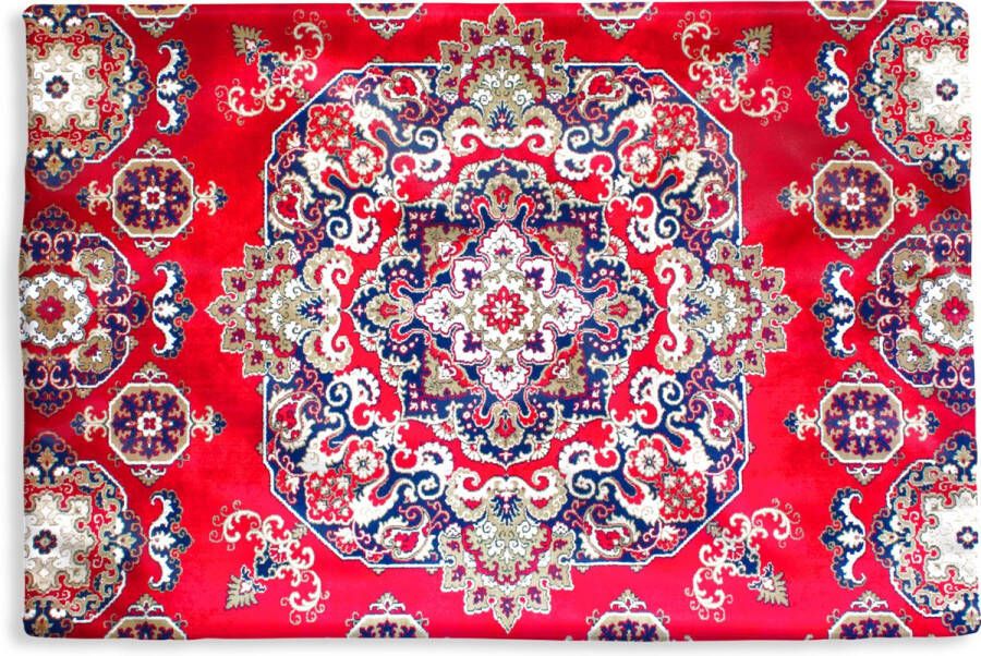 PillowMonkey Kussenhoes 50x30 cm Perzisch Tapijt Vloerkleed Mandala Rood Katoen Polyester Voor Binnen