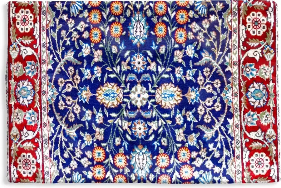 PillowMonkey Kussenhoes 50x30 cm Perzisch Tapijt Vloerkleed Patronen Blauw Katoen Polyester Voor Binnen - Foto 2