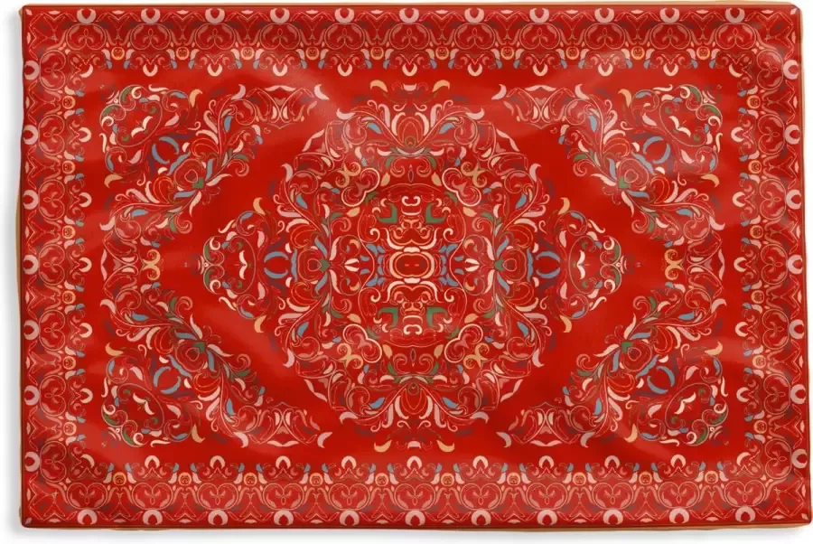 PillowMonkey Kussenhoes 50x30 cm Perzisch Tapijt Vloerkleed Patronen Rood Katoen Polyester Voor Binnen - Foto 2