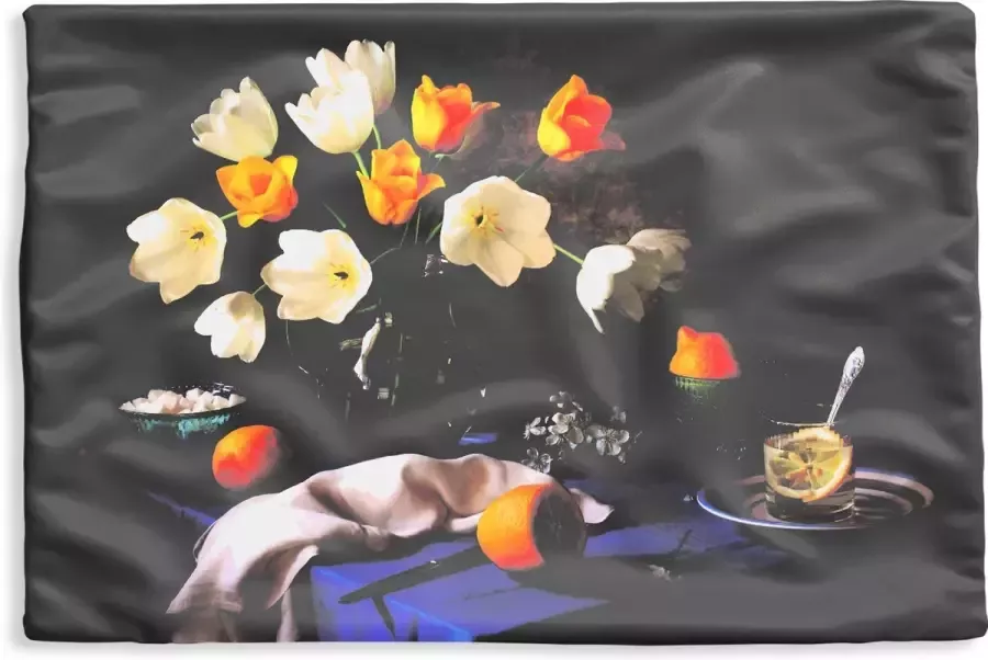 PillowMonkey Kussenhoes 50x30 cm Stilleven Kleuren Tafel Katoen Polyester Voor Binnen