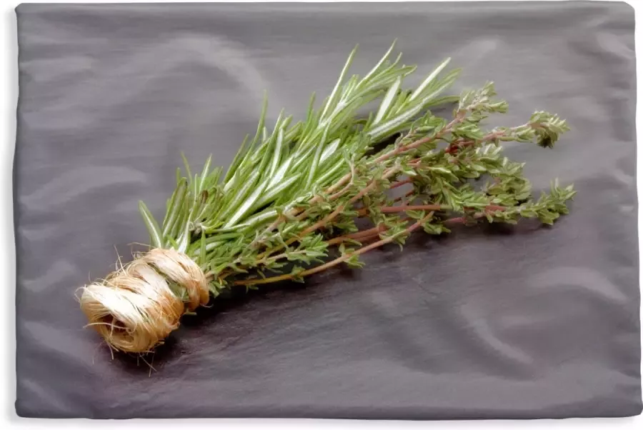 PillowMonkey Kussenhoes 50x30 cm Tijm Kruiden Groen Tafel Keuken Steen Katoen Polyester Voor Binnen