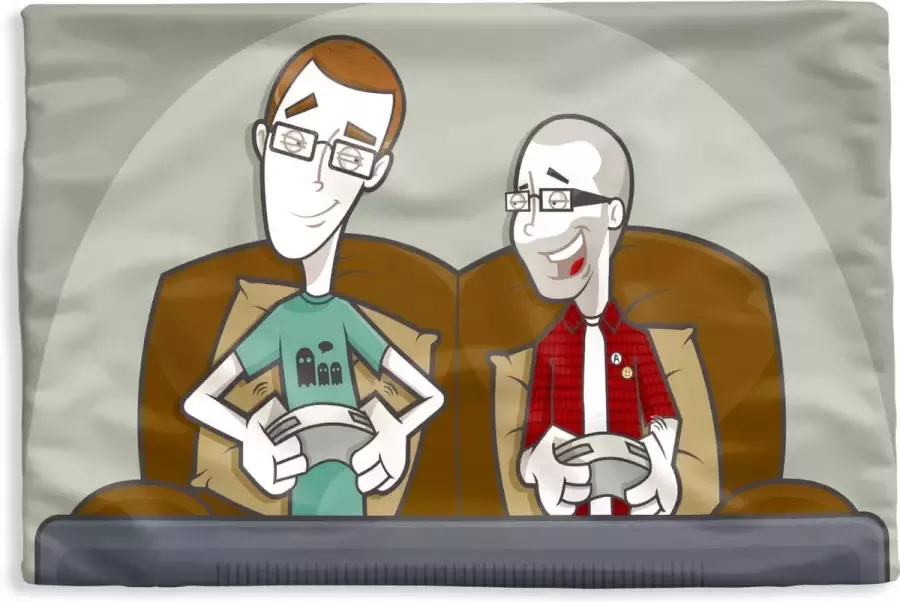 PillowMonkey Kussenhoes 60x40 cm Gamen Mannen Bank Katoen Polyester Voor Binnen