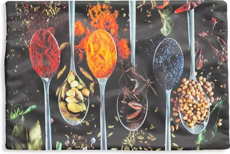 PillowMonkey Kussenhoes 60x40 cm Lepel Specerijen Kruiden Eten Tafel Katoen Polyester Voor Binnen - Foto 2