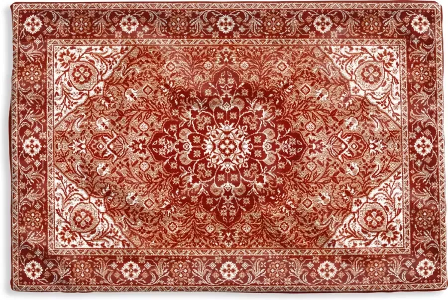 PillowMonkey Kussenhoes 60x40 cm Perzisch Tapijt Vloerkleed Mandala Bruin Katoen Polyester Voor Binnen