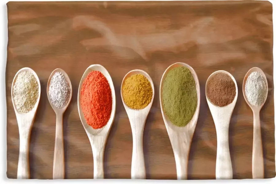 PillowMonkey Kussenhoes 60x40 cm Pollepel Kruiden Eten Specerijen Tafel Katoen Polyester Voor Binnen