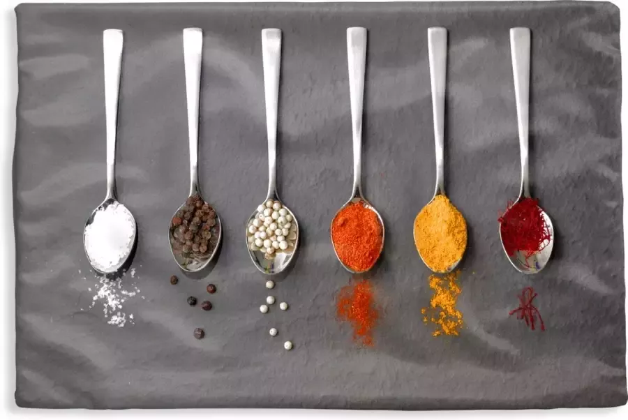 PillowMonkey Kussenhoes 60x40 cm Specerijen Lepels Tafel Rustiek Kruiden Katoen Polyester Voor Binnen