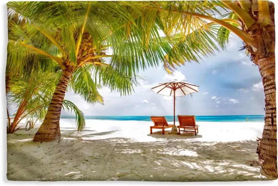 PillowMonkey Kussenhoes 60x40 cm Strand Strandstoel Parasol Katoen Polyester Voor Binnen