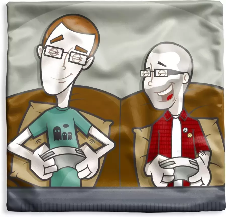 PillowMonkey Kussenhoes 60x60 cm Gamen Mannen Bank Katoen Polyester Voor Binnen