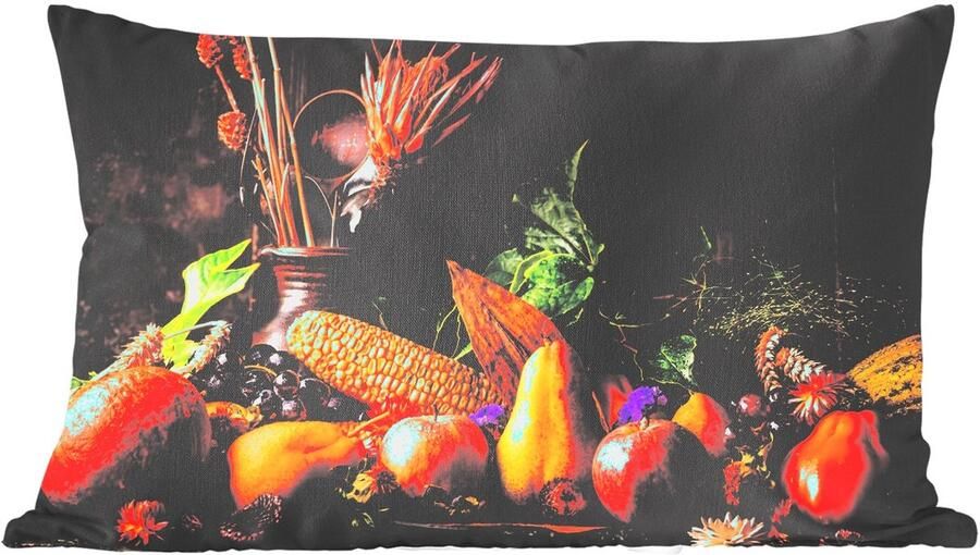 PillowMonkey Sierkussens Kussentjes Woonkamer 50x30 cm Groente Rustiek Tafel