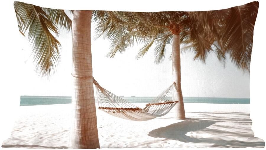 PillowMonkey Sierkussens Kussentjes Woonkamer 50x30 cm Hangmat Palmbomen Strand Zee