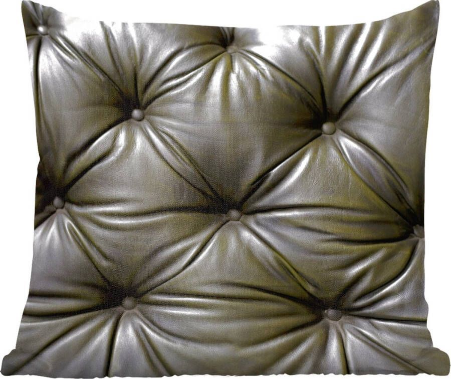 PillowMonkey Sierkussen Een Van Een Leren Bank Multicolor 50 Cm X 50 Cm