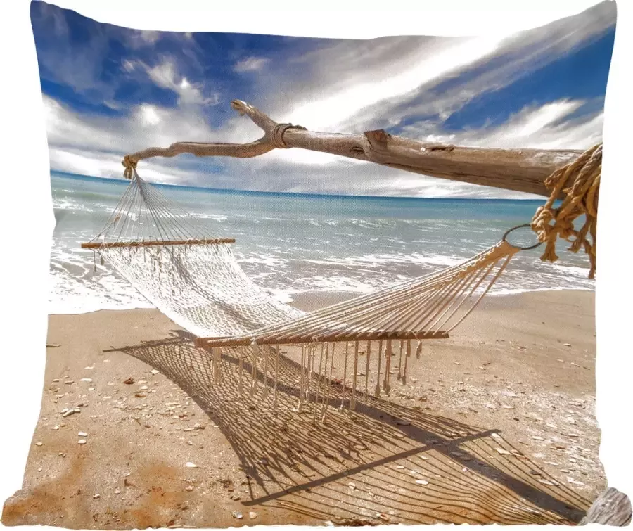 PillowMonkey Sierkussens Kussentjes Woonkamer 60x60 cm Strand Zee Hangmat