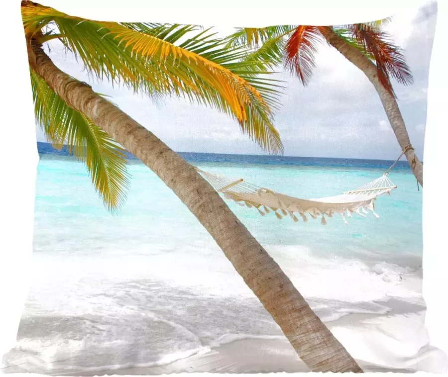 PillowMonkey Sierkussens Kussentjes Woonkamer 60x60 cm Zomer Palmboom Hangmat