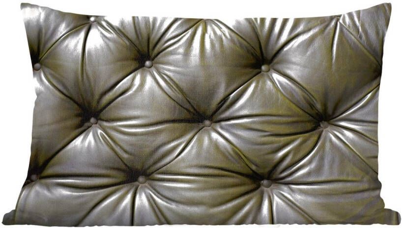 PillowMonkey Sierkussens Kussen Een close-up van een leren bank 50x30 cm Kussen van katoen