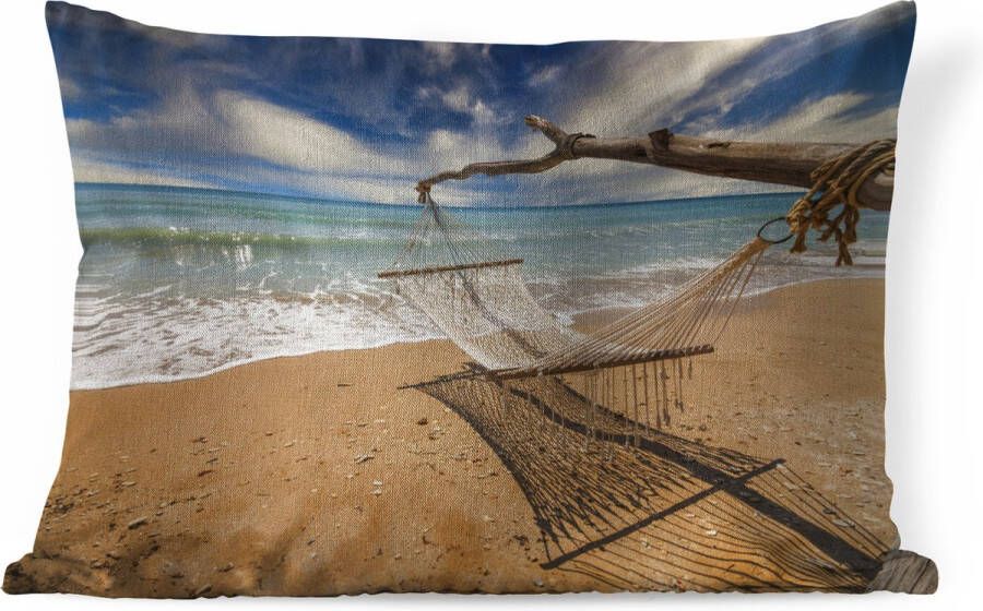 PillowMonkey Sierkussens Kussen Hangmat aan de kust van de zee 60x40 cm Kussen van katoen
