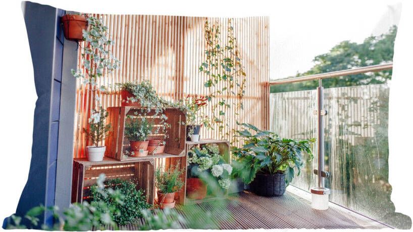 PillowMonkey Sierkussens Kussen Planten in een kast 60x40 cm Kussen van katoen