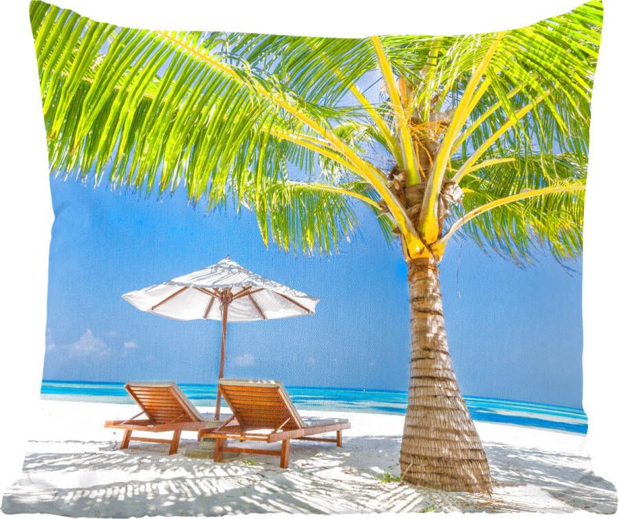 PillowMonkey Sierkussens Kussentjes Woonkamer 40x40 cm Palmboom Strandstoel Parasol
