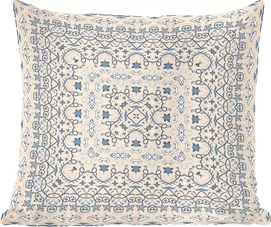 PillowMonkey Sierkussens Kussentjes Woonkamer 45x45 cm Perzisch Tapijt Vloerkleed Patronen Blauw