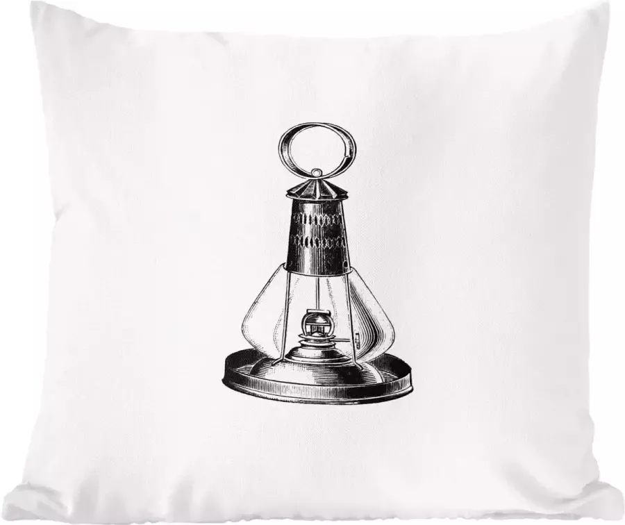 PillowMonkey Sierkussens Kussentjes Woonkamer 45x45 cm Retro Lamp tekening