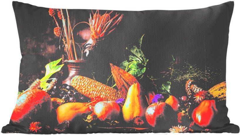 PillowMonkey Sierkussens Kussentjes Woonkamer 50x30 cm Groente Fruit Rustiek Tafel