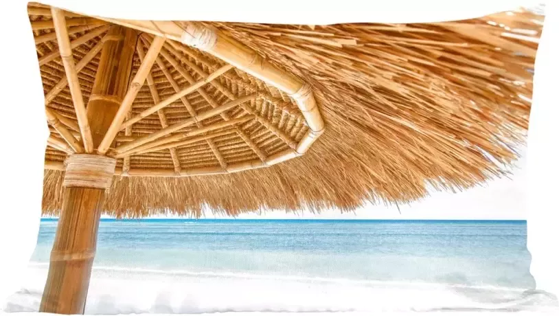 PillowMonkey Sierkussens Kussentjes Woonkamer 50x30 cm Parasol Strand Zee Tropisch