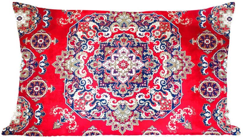 PillowMonkey Sierkussens Kussentjes Woonkamer 50x30 cm Perzisch Tapijt Vloerkleed Mandala Rood