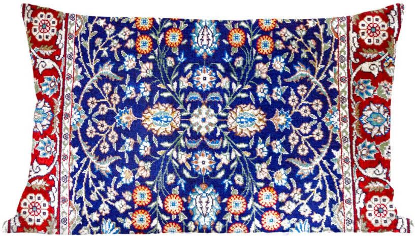 PillowMonkey Sierkussens Kussentjes Woonkamer 50x30 cm Perzisch Tapijt Vloerkleed Patronen Blauw