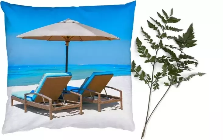 PillowMonkey Sierkussens Kussentjes Woonkamer 50x50 cm Strandstoel Parasol Zomer Zee