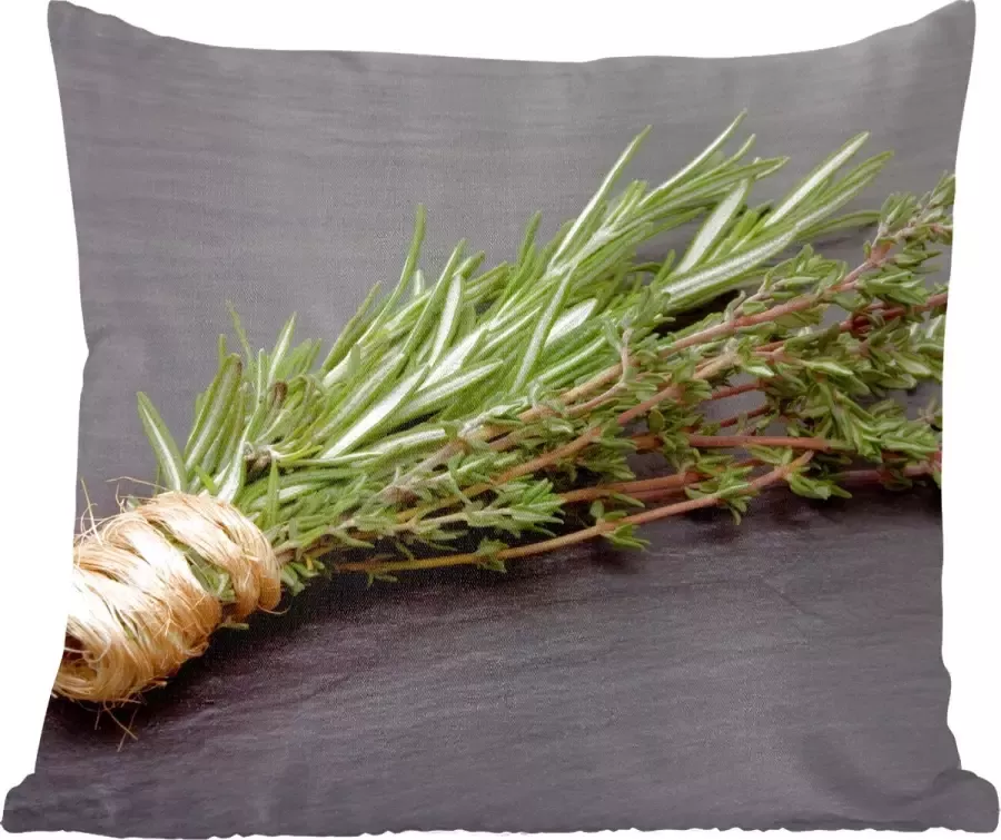 PillowMonkey Sierkussens Kussentjes Woonkamer 50x50 cm Tijm Kruiden Groen Tafel Keuken Steen