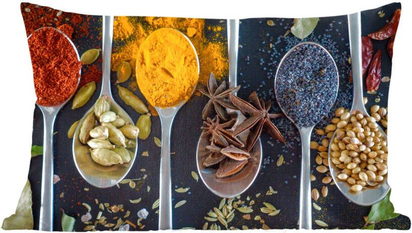 PillowMonkey Sierkussens Kussentjes Woonkamer 60x40 cm Lepel Specerijen Kruiden Eten Tafel
