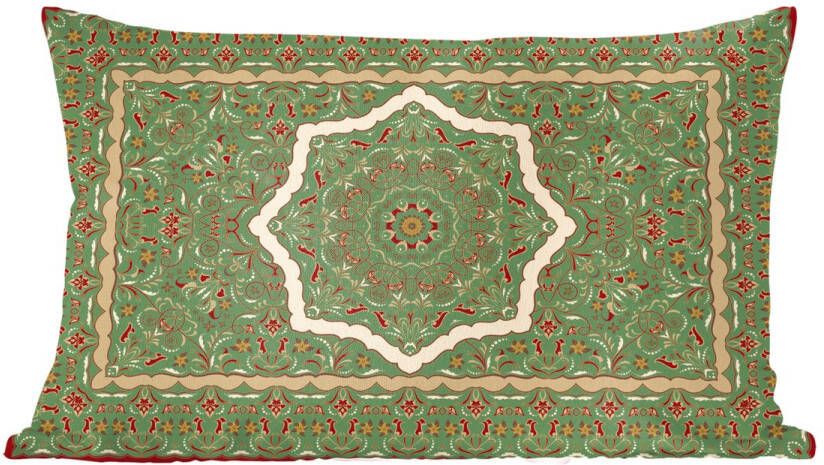 PillowMonkey Sierkussens Kussentjes Woonkamer 60x40 cm Perzisch Tapijt Vloerkleed Mandala Groen