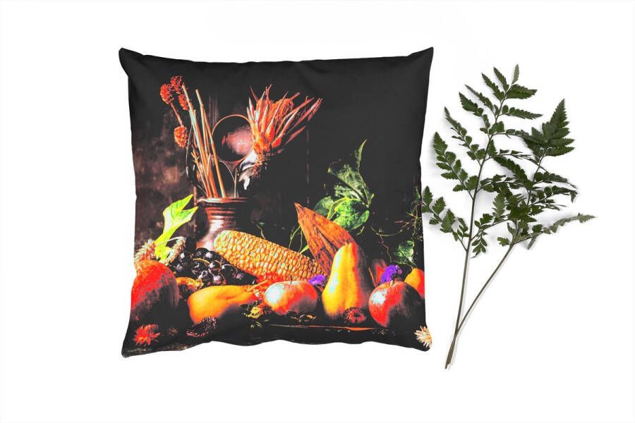 PillowMonkey Sierkussens Kussentjes Woonkamer 60x60 cm Groente Fruit Rustiek Tafel