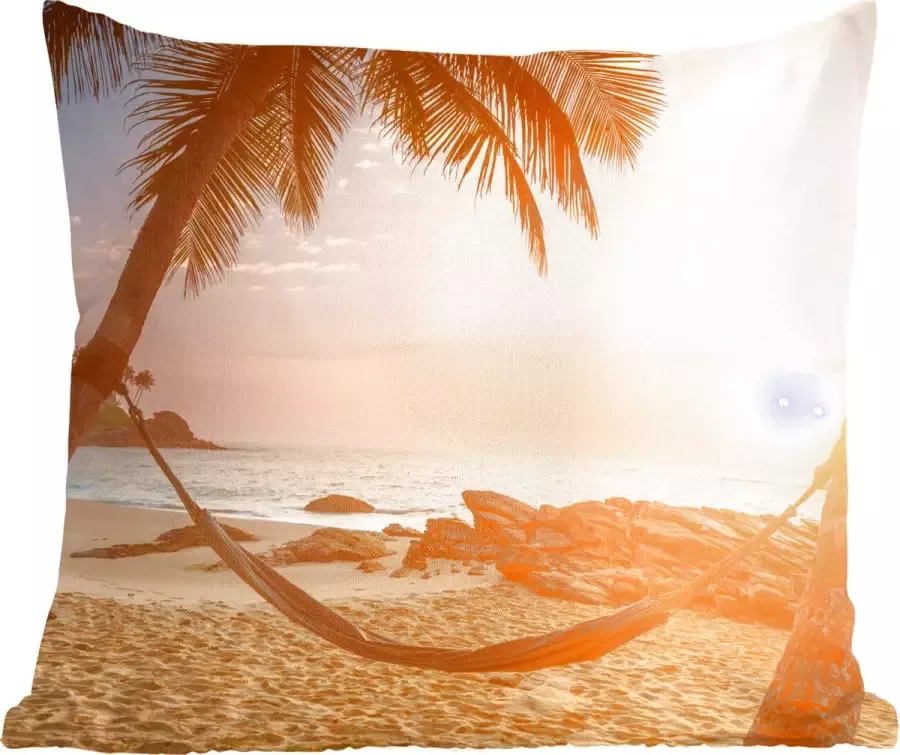 PillowMonkey Sierkussens Kussentjes Woonkamer 60x60 cm Zomer Zonsondergang Hangmat