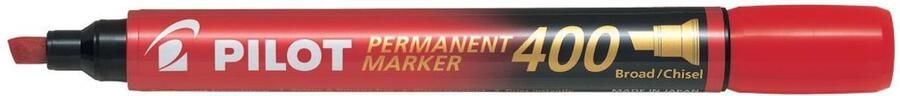 Pilot 400 permanente marker Gevormde punt Rood
