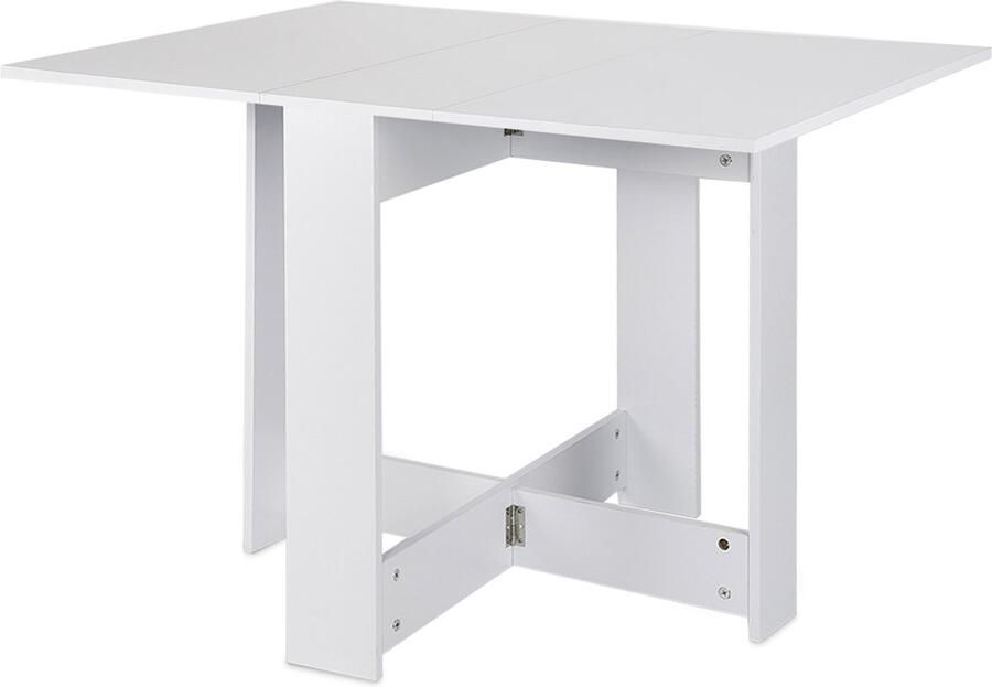 PIPIPOXER -Inklapbare Tafel| Eettafel Uitschuifbaar| Opvouwbaar| 102.5*76*73cm-Wit