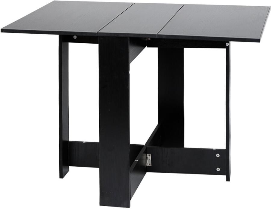 PIPIPOXER -Inklapbare Tafel| Eettafel Uitschuifbaar| Opvouwbaar| 102.5*76*73cm-Zwart