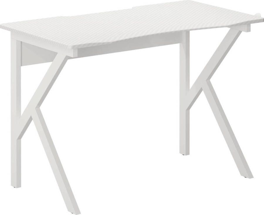 Piranha ZORRO Bureau Compact Computerbureau Wit Klein Bureau Bureautafel Buro PC Bureau Smal Bureau Koolstofvezel Gamebureau - Foto 2