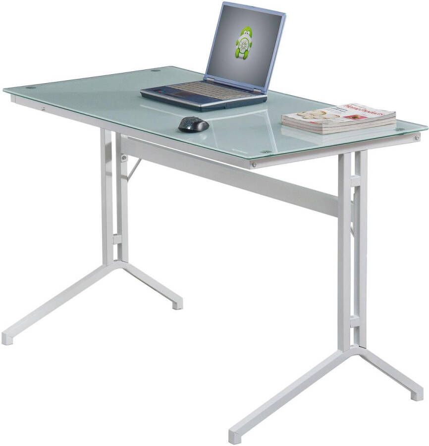 Piranha Furniture Piranha CAPELIN Bureau Computerbureau Wit Glas Compact PC 17wg