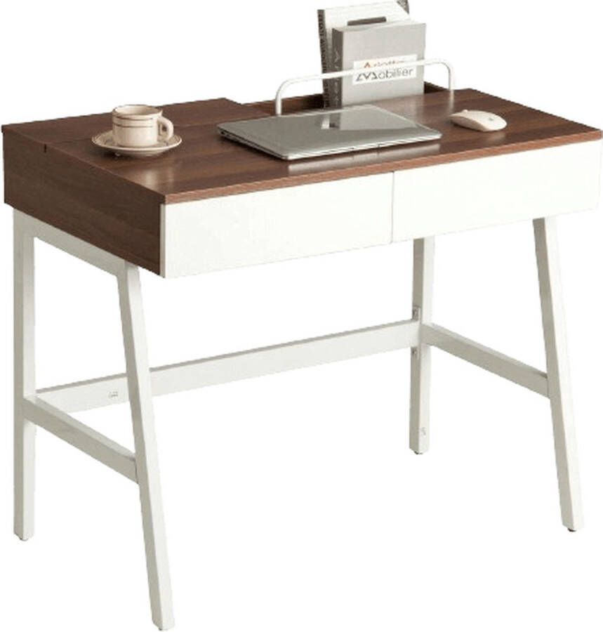 Piranha Furniture Piranha PHANTOM Retro Bureau Vintage Computerbureau – Twee Laden Opbergvakken PC 35w