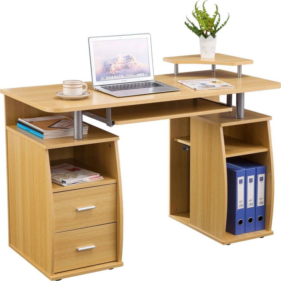 Piranha TETRA Bureau Computerbureau Eikenhout Laden Opslagruimte PC 5o