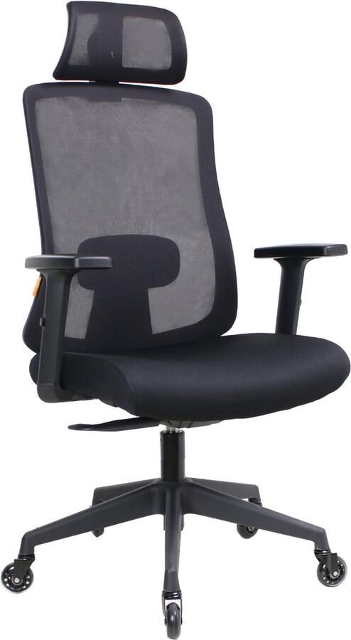 Plaine Ergonomische Bureaustoel met Hoofdsteun Bureaustoelen voor Volwassenen Office Chair Game Gaming Stoel Kantoorstoel Volledig Verstelbaar Incl. Anti kras wielen geschikt voor harde & zachte vloeren - Foto 2
