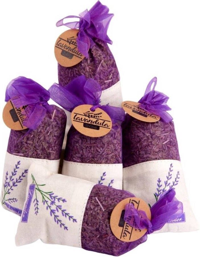 Plants by Frank Premium Biologische Lavendel geurzakjes 5 stuks x 20 gram geurzakjes voor kledingkast