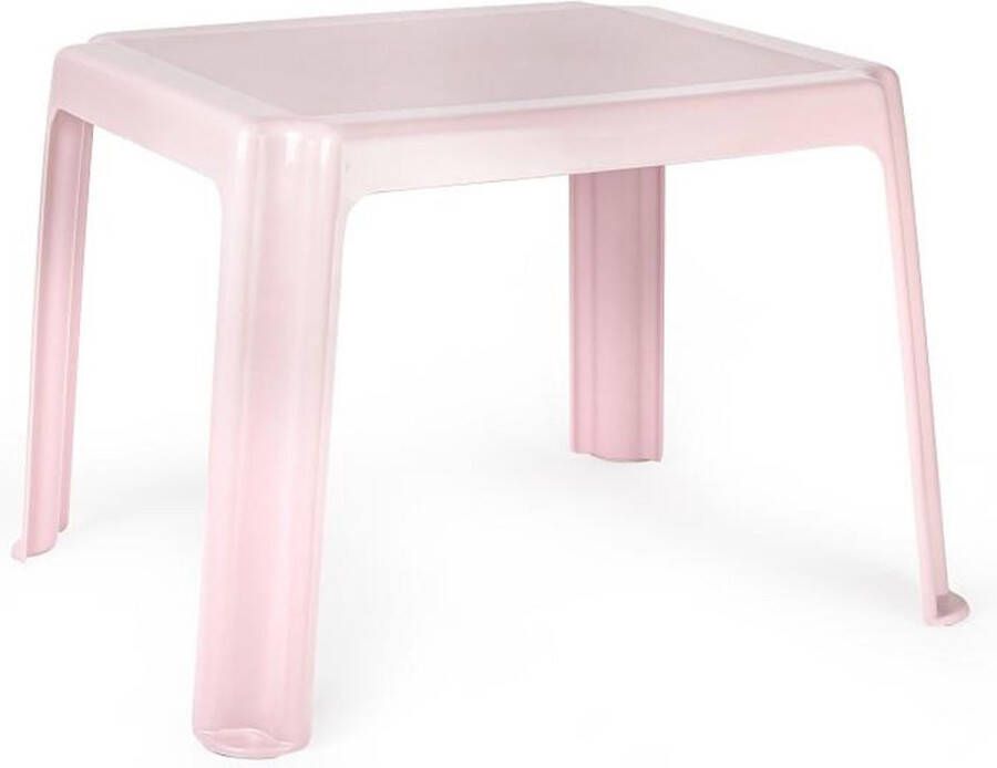 Forte Plastics Kunststof kindertafel roze 55 x 66 x 43 cm camping tuin kinderkamer Bijzettafels - Foto 1