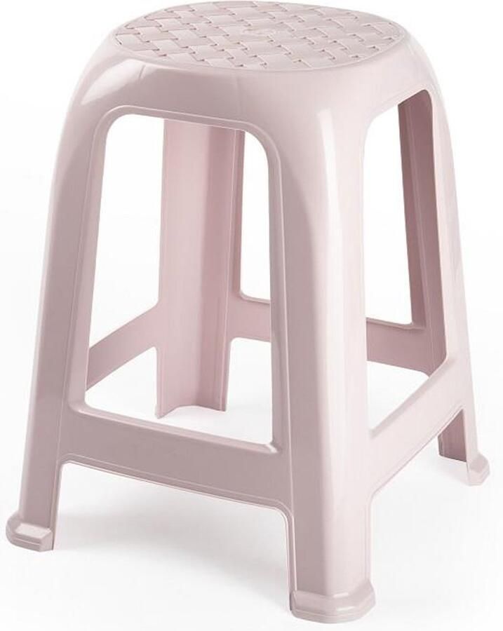 Forte Plastics PlasticForte Keukenkrukje opstapje Handy Step roze kunststof 37 x 37 x 46 cm Huishoudkrukjes - Foto 2