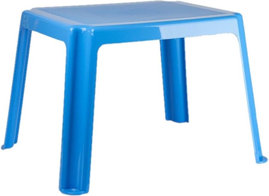 PLASTICFORTE Kindertafel kunststof blauw 55 x 66 x 43 cm camping tuin tafeltje