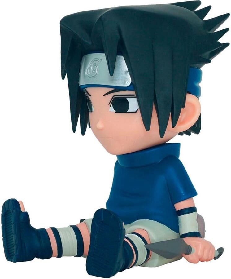 Plastoy Sasuke Naruto Shippuden Spaarpot Figuur 18 Cm Blauw