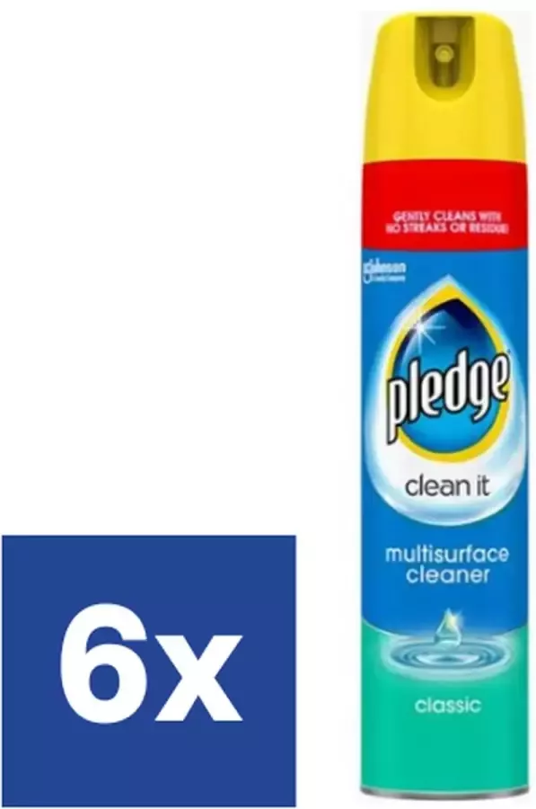 Pledge Meubelspray Multi-oppervlak Classic Clean 6 x 250 ML